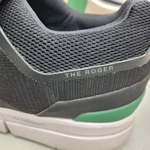 On Cloud Men's The Roger Spin Sneakers, Black Green Size 13 - Picture 11 of 12